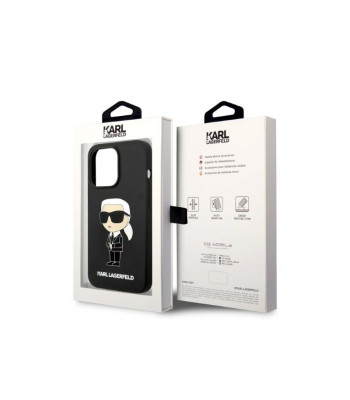 Karl Lagerfeld dėklas, skirtas iPhone 14 Pro Max 6,7 KLHMP14XSNIKBCK juodos spalvos kietas dėklas , skirtas Silicone Ikonik Magsafe