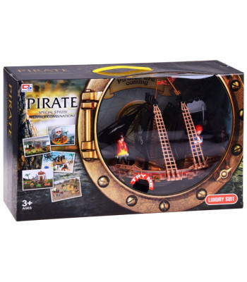 Piratų laivo figūrėlių rinkinys, patrankos garsas ZA4365