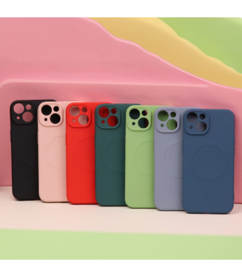 Magnetinis dėklas Simple Color Mag, skirtas Samsung Galaxy A55 5G, tamsiai žalias
