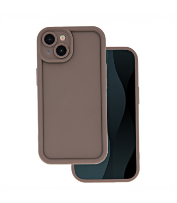 Dėklas su paaukštintais kraštais RIM TPU telefonui iPhone 16 6,1 rudos spalvos
