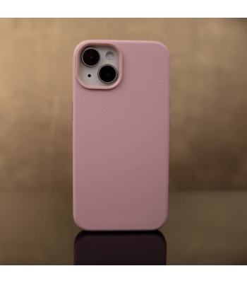Magnetinis odinis dėklas Mag Leather, skirtas iPhone 16 Pro Max 6,9 šviesiai rožinės spalvos