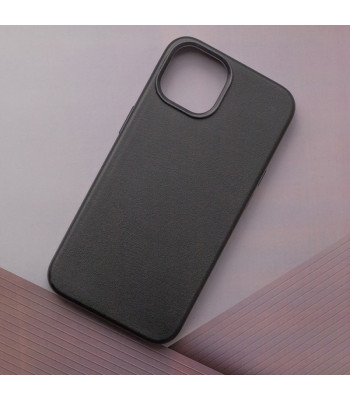 Magnetinis odinis dėklas Mag Leather, skirtas iPhone 16 Pro 6,3 juodas