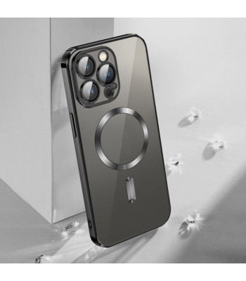 Galvaninis Vmax magnetinis TPU dėklas iPhone 16 Plus 6,7 juodas