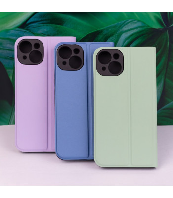 Apsauginis minkštas dėklas knygutė iPhone 16 Plus 6,7, šviesiai violetinės spalvos