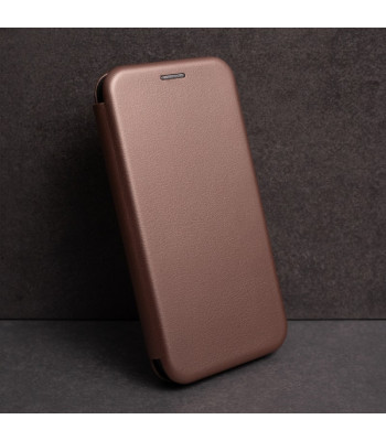 Telefono dėklas knygelė Smart Diva, skirtas iPhone 16 6,1 rožinio aukso spalvos