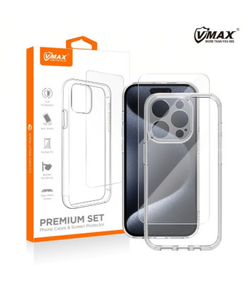 Vmax rinkinys, magnetinis dėklas + 2,5D aukščiausios kokybės stiklas, skirta iPhone 16 Plus 6,7
