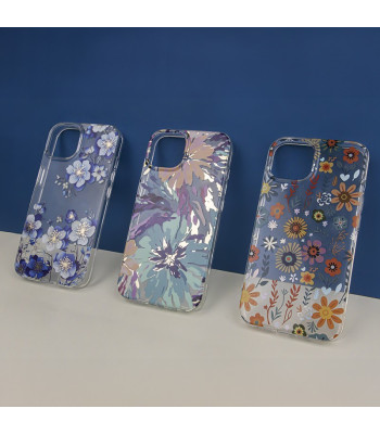 Dėklas su IMD spauda, skirtas iPhone 16 Pro Max 6,9, gėlėtas