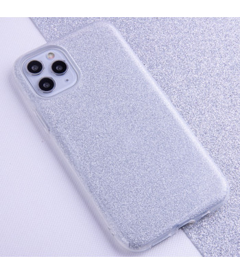 Blizgantis 3in1 dėklas iPhone 16 6,1 sidabrinis