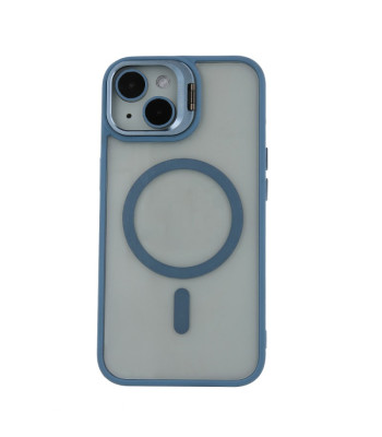 Magnetinis dėklas su papildoma kameros apsauga, skirtas iPhone 16 Plus 6,7 šviesiai mėlynas