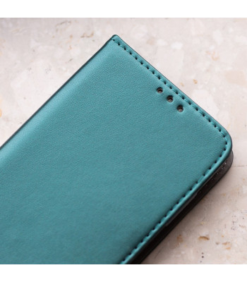 Apsauginis dėklas knygelė Smart Magnetic, skirtas Xiaomi Redmi 13 4G 13 5G tamsiai žalias