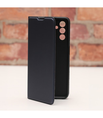 Apsauginis minkštas dėklas knygutė iPhone 16 Pro 6,3, tamsiai mėlynas
