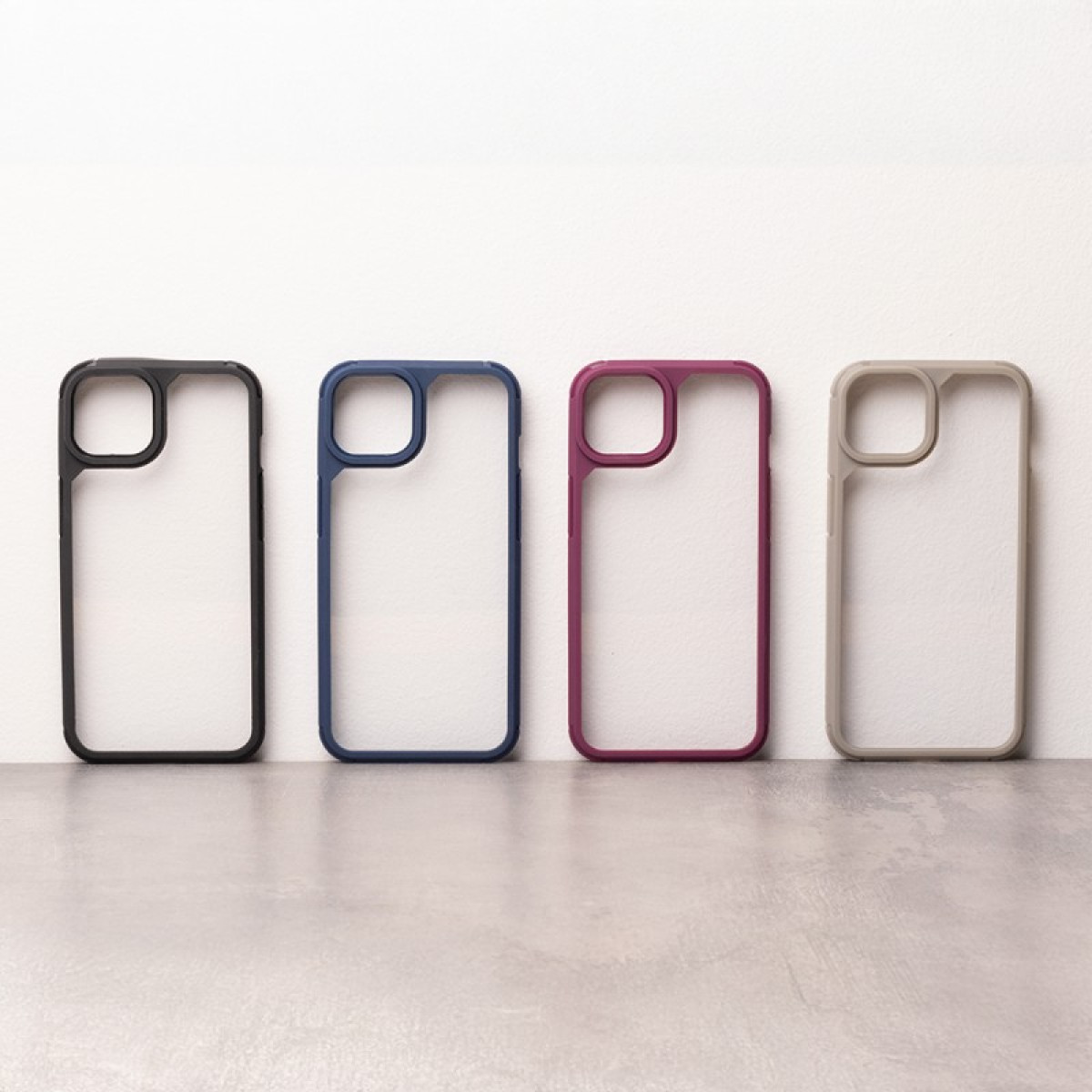 Dėklas Color Shock, telefonui Xiaomi Redmi Note 13 Pro 4G, Poco M6 Pro, bordo spalvos
