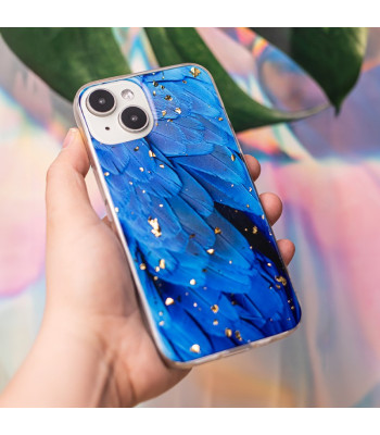 Telefono dėklas Gold Glam, skirtas iPhone 11 mėlynas
