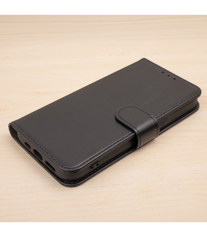 Dėklas knygelė Smart Classic telefonui iPhone 16 6,1, juodos spalvos