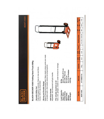 Sulankstomas rankinis krautuvas Black+Decker ST BB H305, max. apkrova 90kg