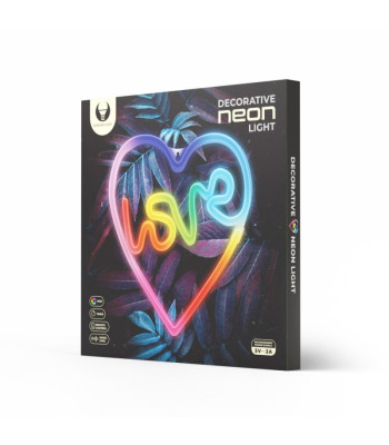 Neono LED RGB LOVE IN HEART FLRN02 + RC Forever Light