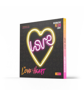 Neoninė LED lemputė LOVE HEART violetinė balta NNE02 Neolia