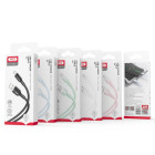 XO kabelis NB212 USB - microUSB 1,0 m 2,1A baltas
