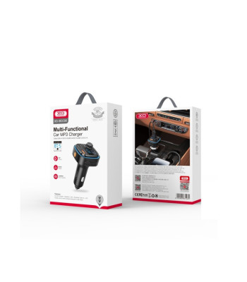 XO transmiter FM BCC08 Bluetooth MP3 automobilinis įkroviklis 3,1A, juodas