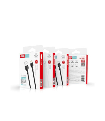 XO kabelis NB200 USB - Lightning 1,0 m 2,1 A juodas
