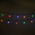 String Light saulės šviesos LED CRYSTAL BALLS SCB61 6,5m 30 kamuoliukų daugiaspalvė Forever Light