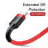 Baseus kabelis Cafule USB - USB-C 1,0 m 3A raudonas