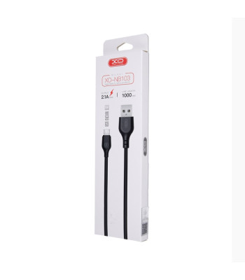 XO kabelis NB103 USB - microUSB 1,0 m 2,1A juodas