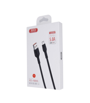 XO kabelis NB55 USB - microUSB 1,0 m 5A juodas