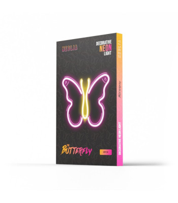 Neoninė LED lemputė BUTTERFLY rožinė NNE03 Neolia