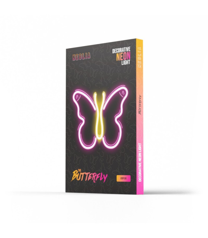 Neoninė LED lemputė BUTTERFLY rožinė NNE03 Neolia