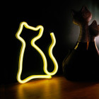 Neoninė LED lemputė CAT šiltai balta Šikšnosparniai + USB FLNEO3 Forever Light