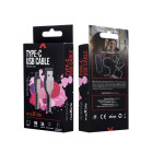 Maxlife MXUC-04 kabelis USB - USB-C 1,0 m 3A rožinis