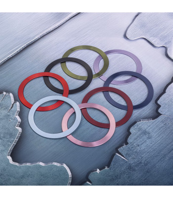 Metalinis žiedas (2 rinkinyje) tamsiai mėlynas