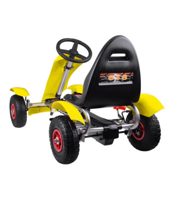 Geltonas sportinis pedalas GOKART vaikams iki 50 kg - Pripučiami ratai SP0209