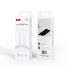 XO kabelis NB-Q260A PD USB-C - USB-C 1m baltas 60W
