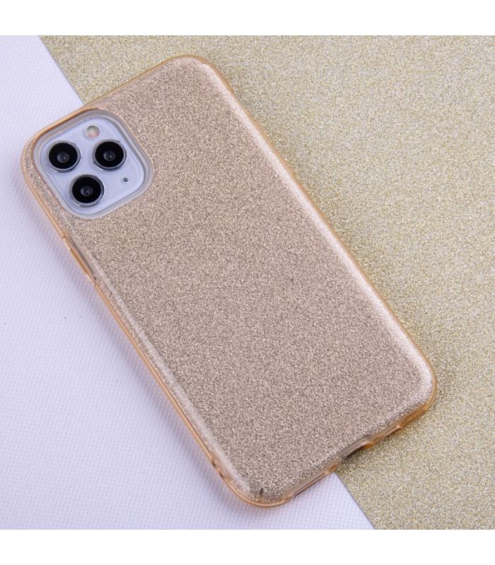 Blizgantis 3in1 dėklas iPhone 13 Mini 5,4 aukso spalvos