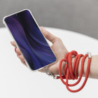 Universalus kaklo dirželis telefonams pilkos spalvos