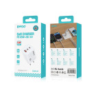 BWOO Greitas 65 W GaN kelioninis įkroviklis CDA147 2 x USB-C, 1 x USB-A