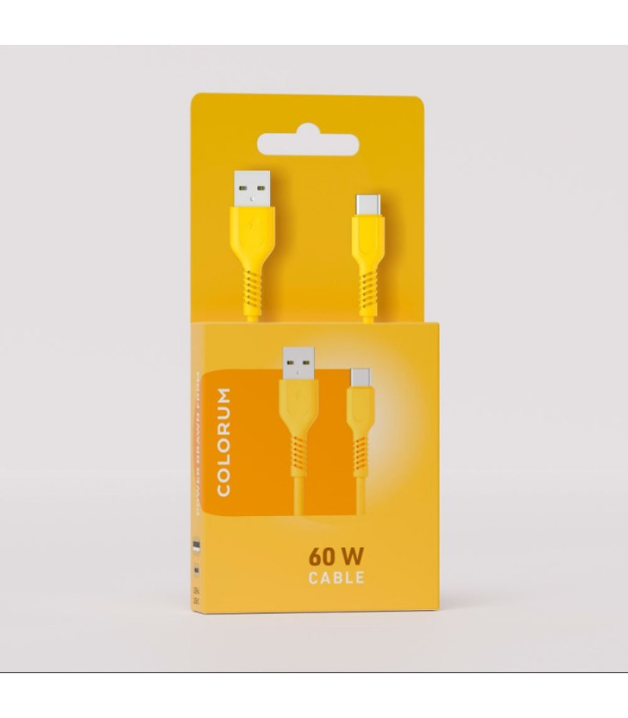 COLORUM kabelis USB-A - USB-C 1,8 m 3A CK60-AC-05 xYellow