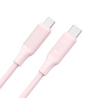 XO kabelis NB-Q265B PD USB-C - USB-C 1,0 m 60 W rožinės spalvos