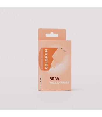COLORUM sieninis įkroviklis USB-A + USB-C PD 30W CLS30-AC-14 x Peach Fuzz