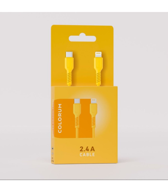 COLORUM kabelis USB-C - Lightning 1,8 m 2,4A CK12-CL-05 xYellow