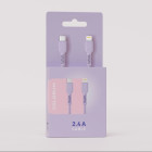 COLORUM kabelis USB-C - Lightning 1,8 m 2,4A CK12-CL-09 xLavenda