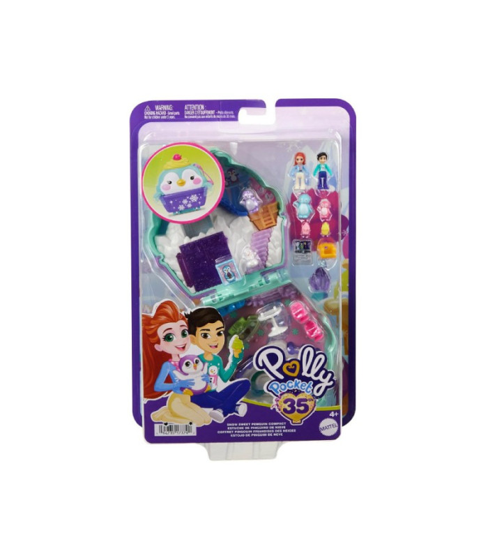 Polly Pocket Sniego pingvinų rinkinys su užrakinamu nameliu ir priedais ZA6050