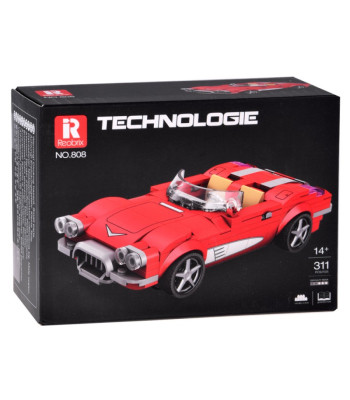 Techniniai blokeliai Retro automobilis RAUDONASIS KABRIOLETAS iš 1950-ųjų, 311 dalių ZA5790