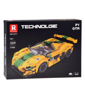 Techniniai blokeliai Sportinis automobilis P1 GTR GELTONA-ŽALIA 368 vnt. ZA5781