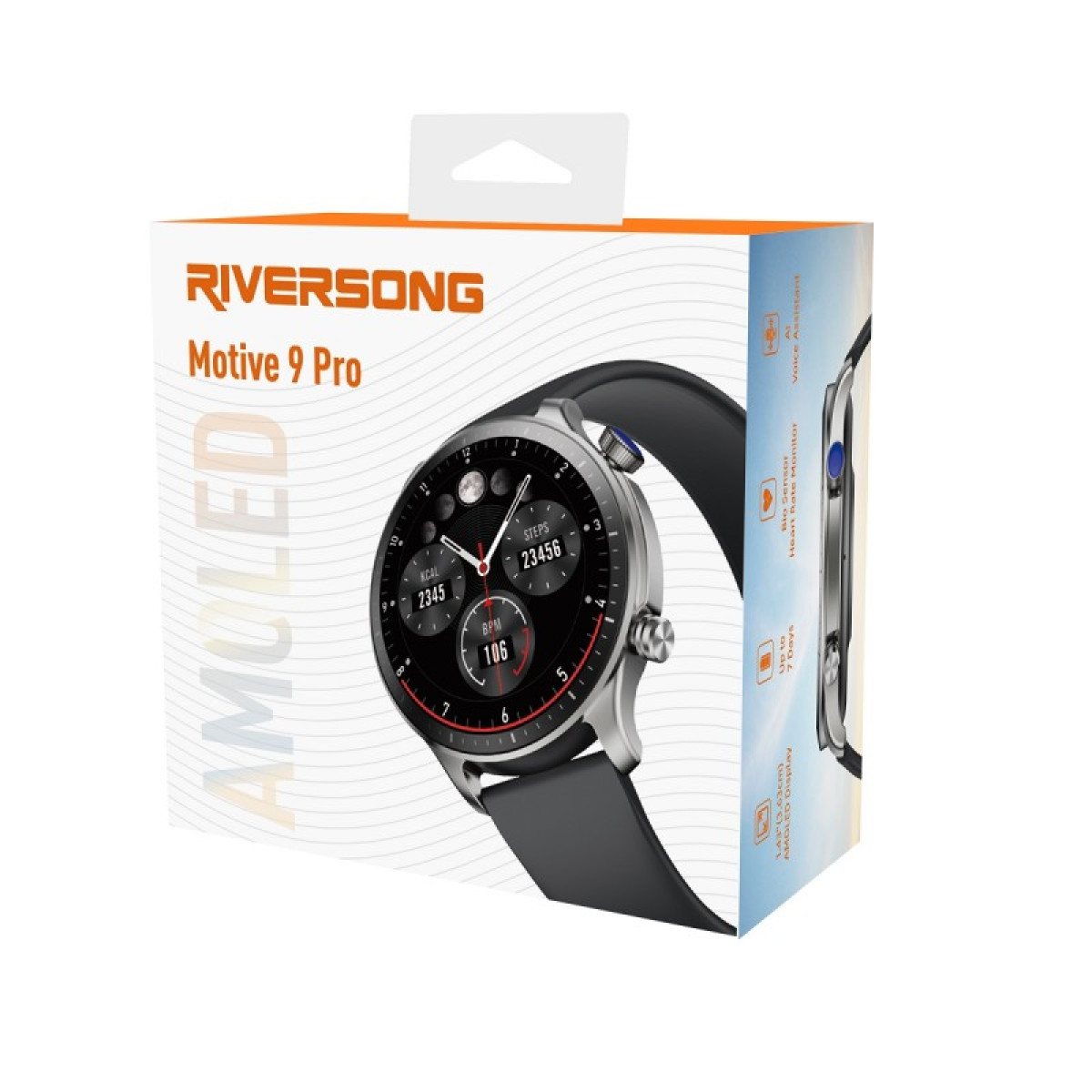 Riversong išmanusis laikrodis Motive 9 Pro kosminės pilkos spalvos SW901
