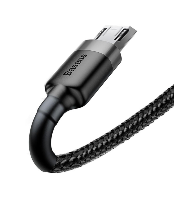 Baseus kabelis Cafule USB - microUSB 0,5 m 2,4A pilkai juodas