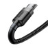 Baseus kabelis Cafule USB - microUSB 0,5 m 2,4A pilkai juodas