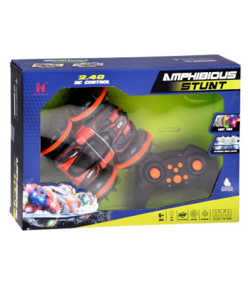 Amfibinis automobilis 2 viename, nuotoliniu būdu valdomas triukų automobilis – važiuoja, plūduriuoja, šviečia RC0735